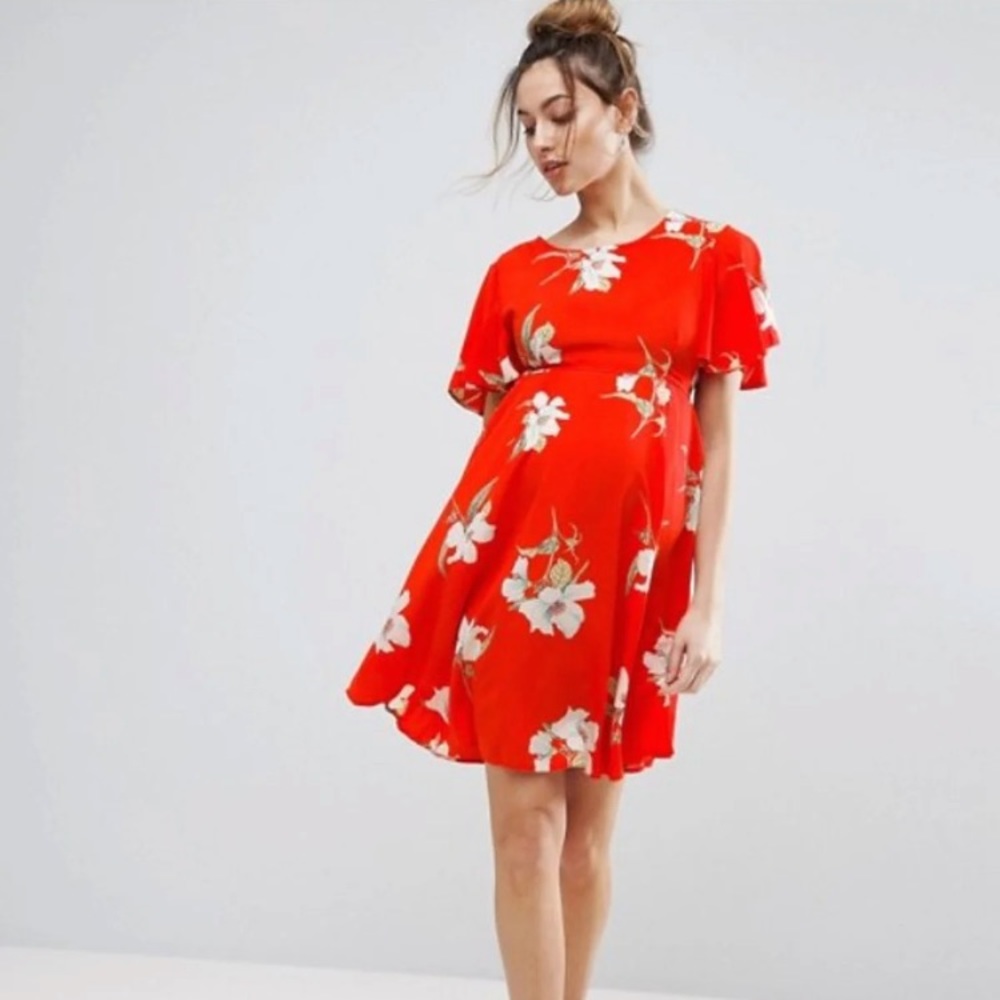 ASOS Queen Bee Floral Maternity Dress